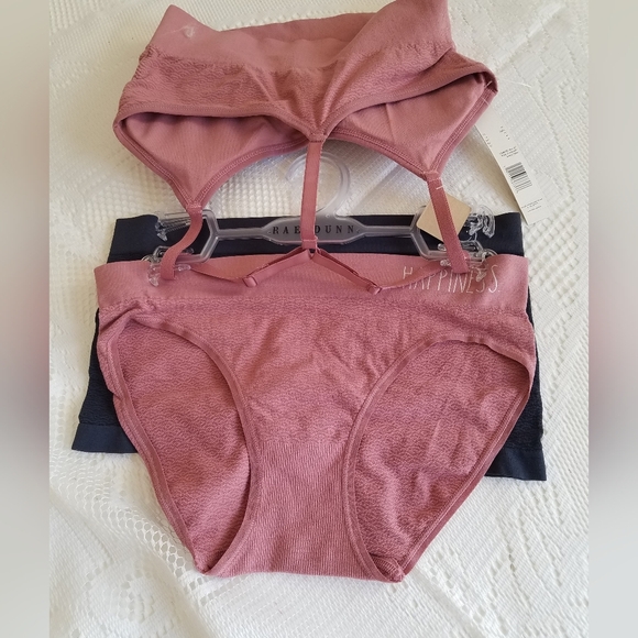 NWT Rae Dunn 3 piece Seamless Set pink navy Size Medium - Picture 10 of 11